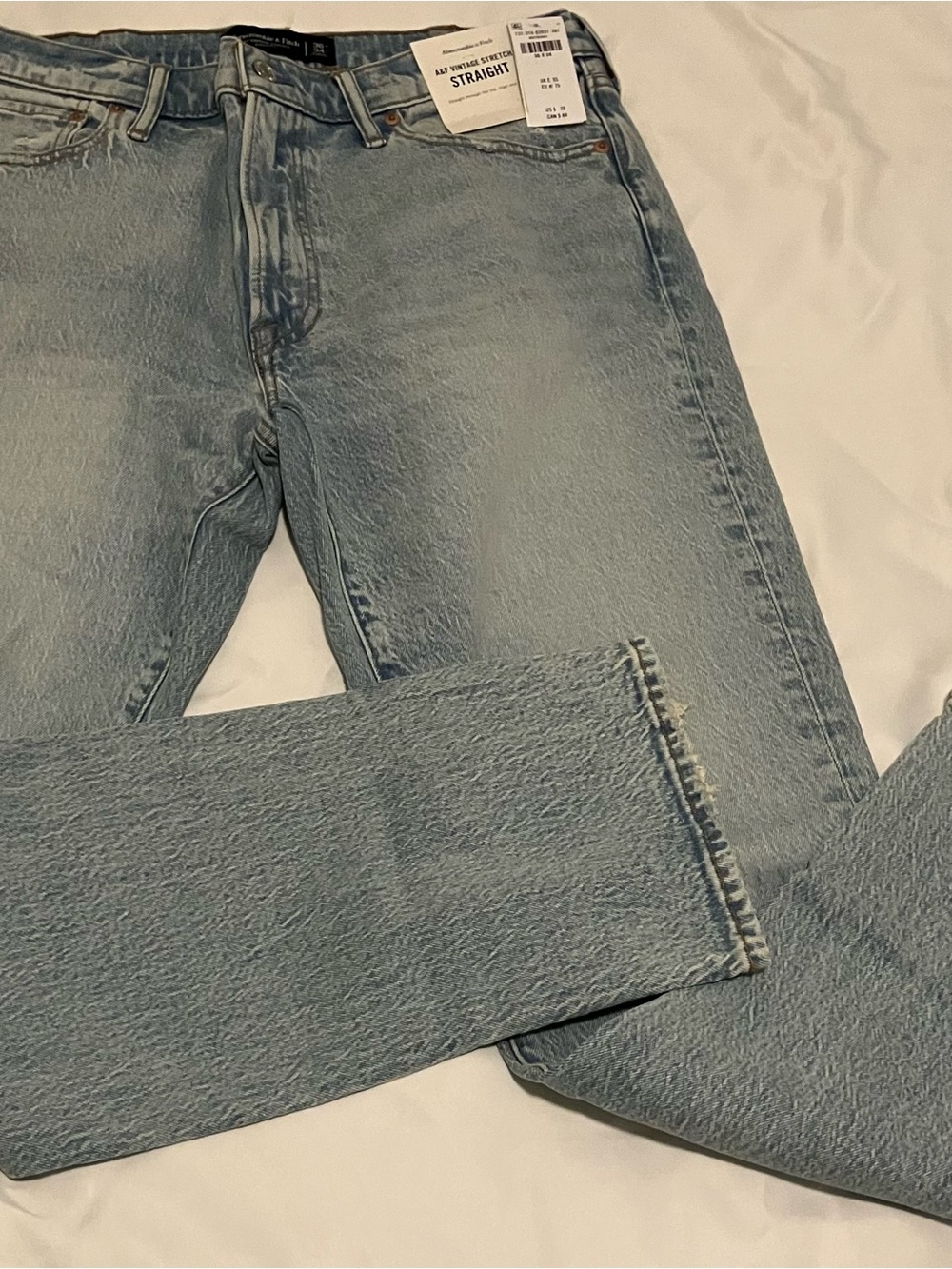 Abercrombie & Fitch Men's Straight Jeans in Light Blue Wash !Accepting Offers!